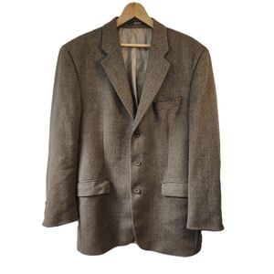 VTG Woodward Wool Tweed Suit Coat Men 48" Chest Marshall Fields Vintage